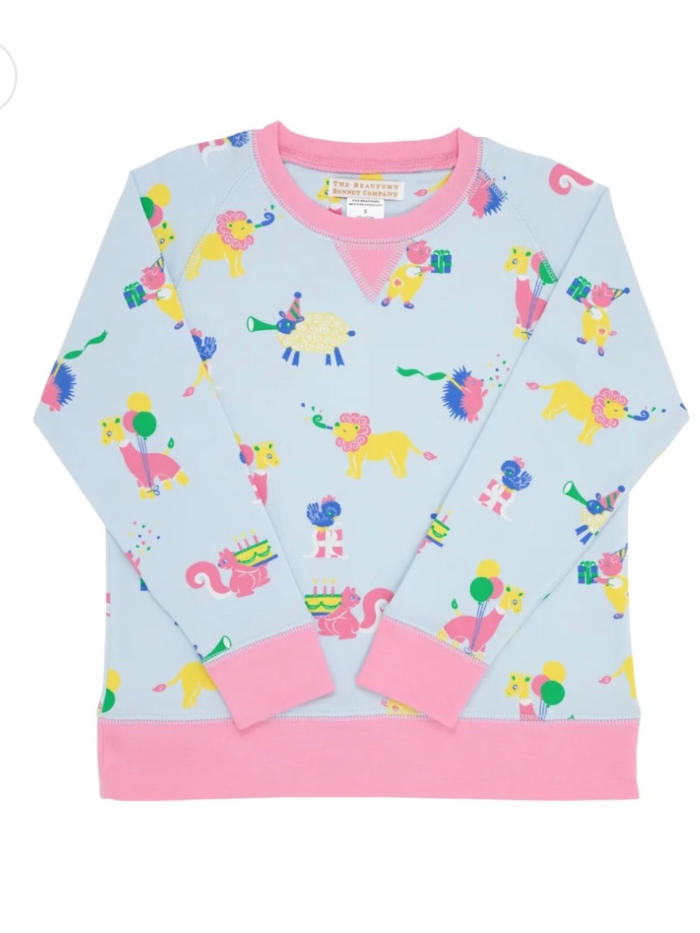 Beaufort Bonnet Pullover Sweatshirt Party on Party Animal Hamptons Hot Pink 6-12